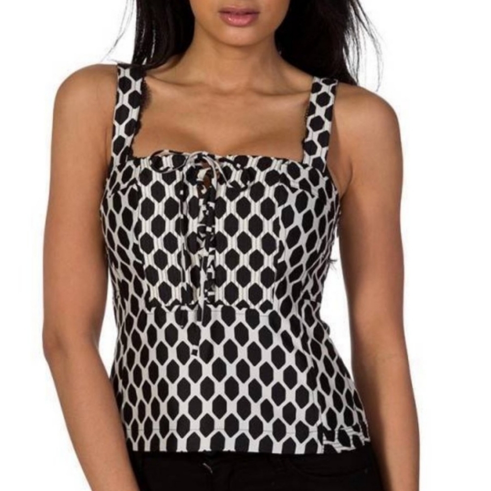 DVF Diane Von Furstenberg Avalon Corset Blouse SIZE 6
